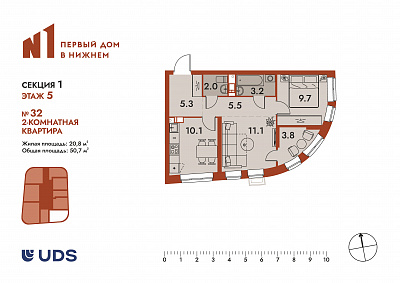 план квартиры Квартира 32