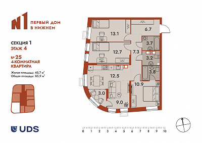 план квартиры Квартира 25